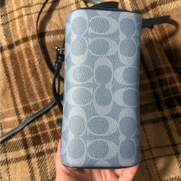 Coach Signature Light Blue Crossbody Bag - Picture 3 of 12